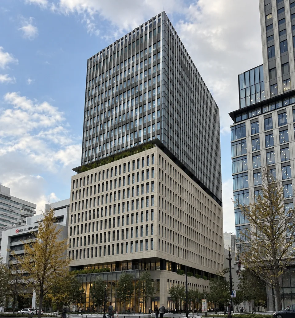 本社が入居するアーバンネット御堂筋ビルの外観